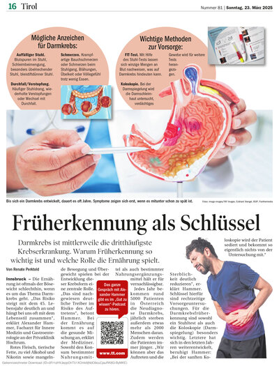 Früherkennung als Schlüssel